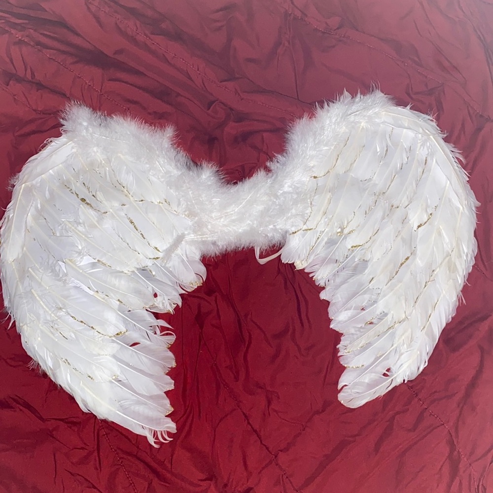 White/Gold Angel wings